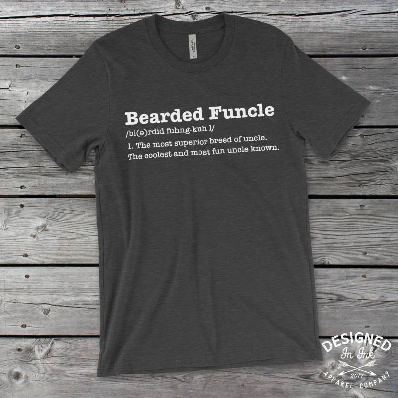Bärtige Funcle Tshirt | Bart-Liebhaber Spaß Onkel Geschenk Bärtigen T-Shirt Lustige Familie Geschenke von DesignedInInkApparel