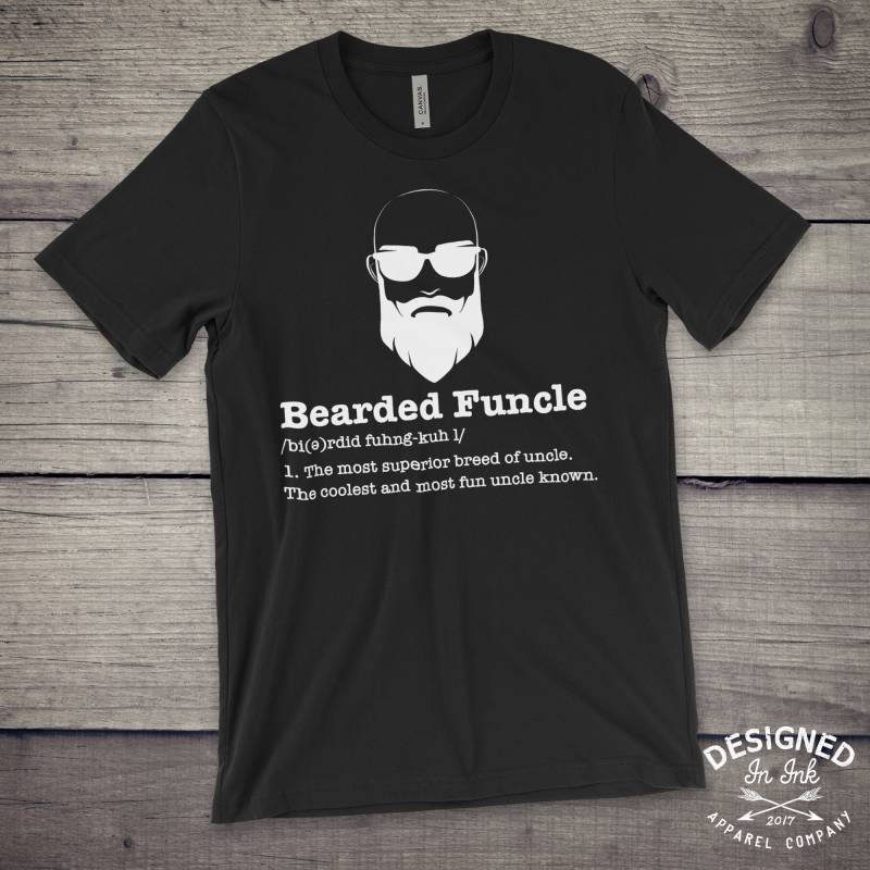 Bald Bärtige Funcle Tshirt | Bart-Liebhaber Spaß Onkel Geschenk Bärtigen T-Shirt Lustige Familie Geschenke von DesignedInInkApparel