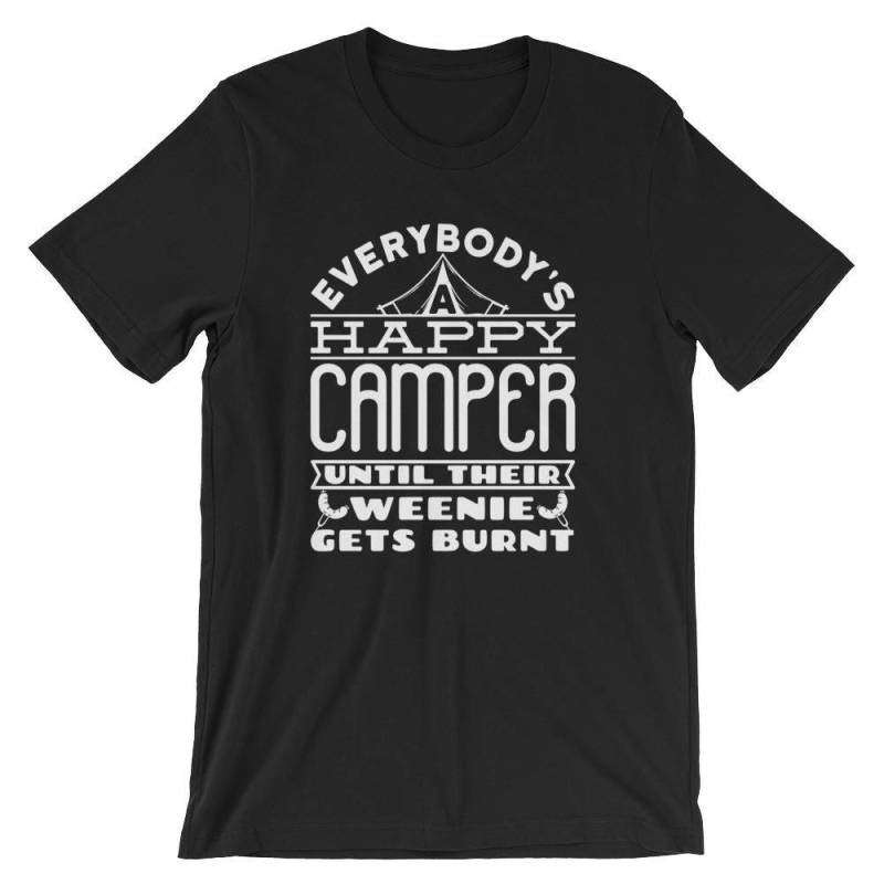Lustige Glücklich Camper Camping T Shirt | Tshirt Camping-Kleidung Wandern Shirts Ich Liebe T-Shirt von DesignedInInkApparel