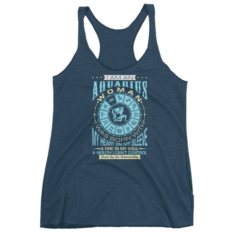 Wassermann Frau Tank | Aquarius Sternzeichen Lustige Tank-Top Damen Top Ich Bin Ein Frauen Racerback von DesignedInInkApparel