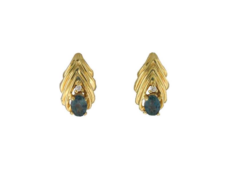 Alexandrit Diamant Ohrring Aus 585Er Gelbgold - Natürlicher Mit Zertifikat Kostenloser Versand in Den Usa Alexandrit Diamant Ohrring Aus 585Er Gelbgold - Natürlicher Mit Zertifikat Kostenloser Versand in Den Usa von DesignedbyEllens