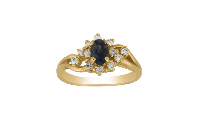 Alexandrit Ring - Natürlicher Mit Diamanten Gefasst in 585Er Gelbgold Zertifikat Kostenloser Versand Den Usa Alexandrit Ring - Natürlicher Mit Diamanten Gefasst in 585Er Gelbgold Zertifikat Kostenloser Versand Den Usa von DesignedbyEllens