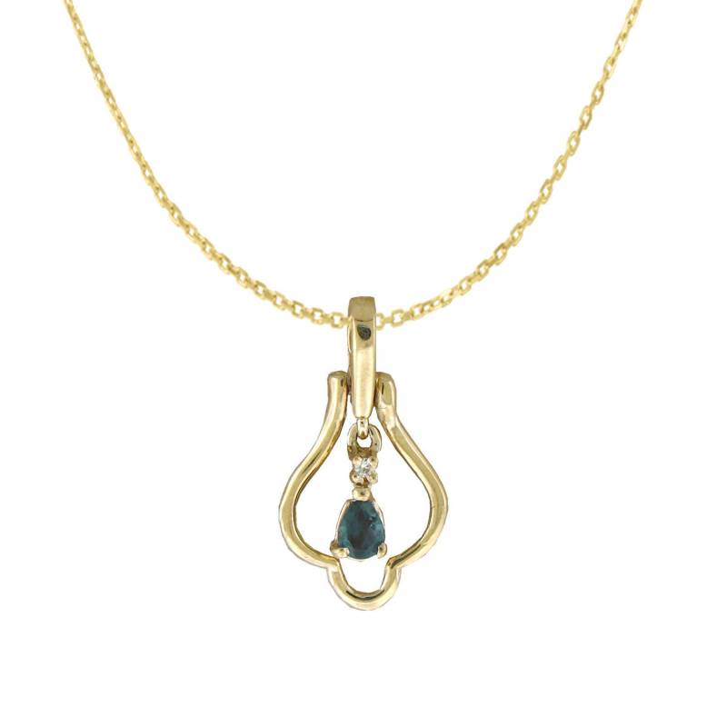 Natürlicher Alexandrit-Diamant-Halsketten-Anhänger in 14K Gelbgold Mit Zertifikat Natürlicher Alexandrit-Diamant-Halsketten-Anhänger in 14K Gelbgold Mit Zertifikat von DesignedbyEllens