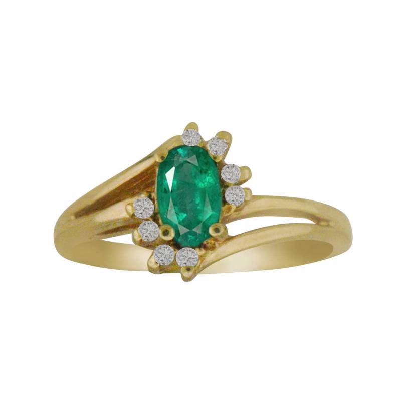Smaragd Diamant Ring in 585Er Gelbgold Smaragd Diamant Ring in 585Er Gelbgold von DesignedbyEllens
