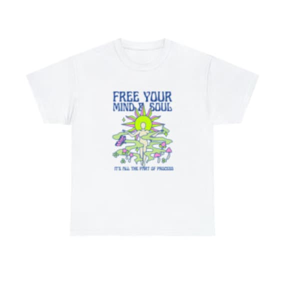 Y2K Vintage T-Shirt Weiß Soul & Mind Print Baumwolle Y2K Vintage T-Shirt Weiß Soul & Mind Print Baumwolle von DesignedbyKasim