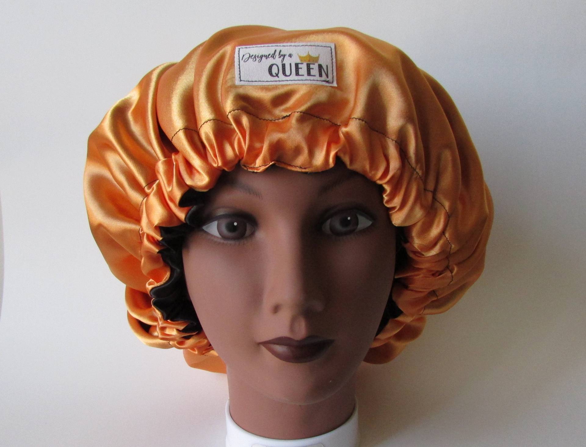 Wende Satin Mütze | Weich, Elastisch Charmeuse Haar Bonnet Doppelseitige Schlafmütze Einstellbare Passform Eigenmarke Von Schwarz Wende Satin Mütze | Weich, Elastisch Charmeuse Haar Bonnet Doppelseitige Schlafmütze Einstellbare Passform Eigenmarke Von Schwarz von DesignedbyaQueen