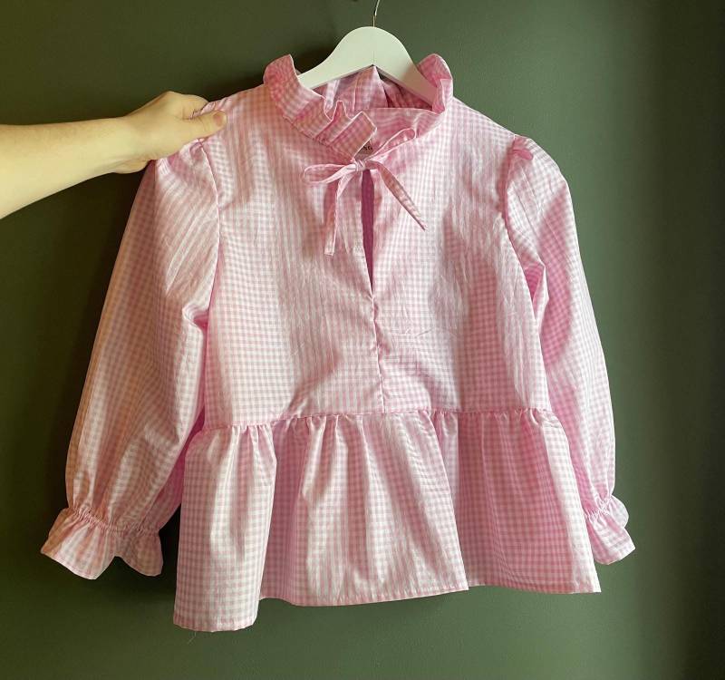 Oberteil Zum Binden - Rüschen Top Puffärmel Auf Bestellung von Designedbyenid