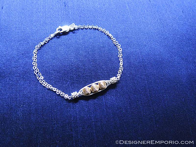 Handgemachtes Sterling Silber Pod Armband 14K Gold Gefüllte Perlen, Brautschmuck von DesignerEmporio