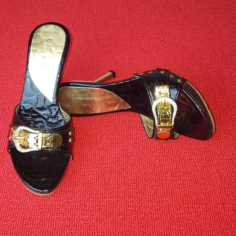 Vintage Verzierte Leder Pantoletten 36Eu von DesignerLegwear