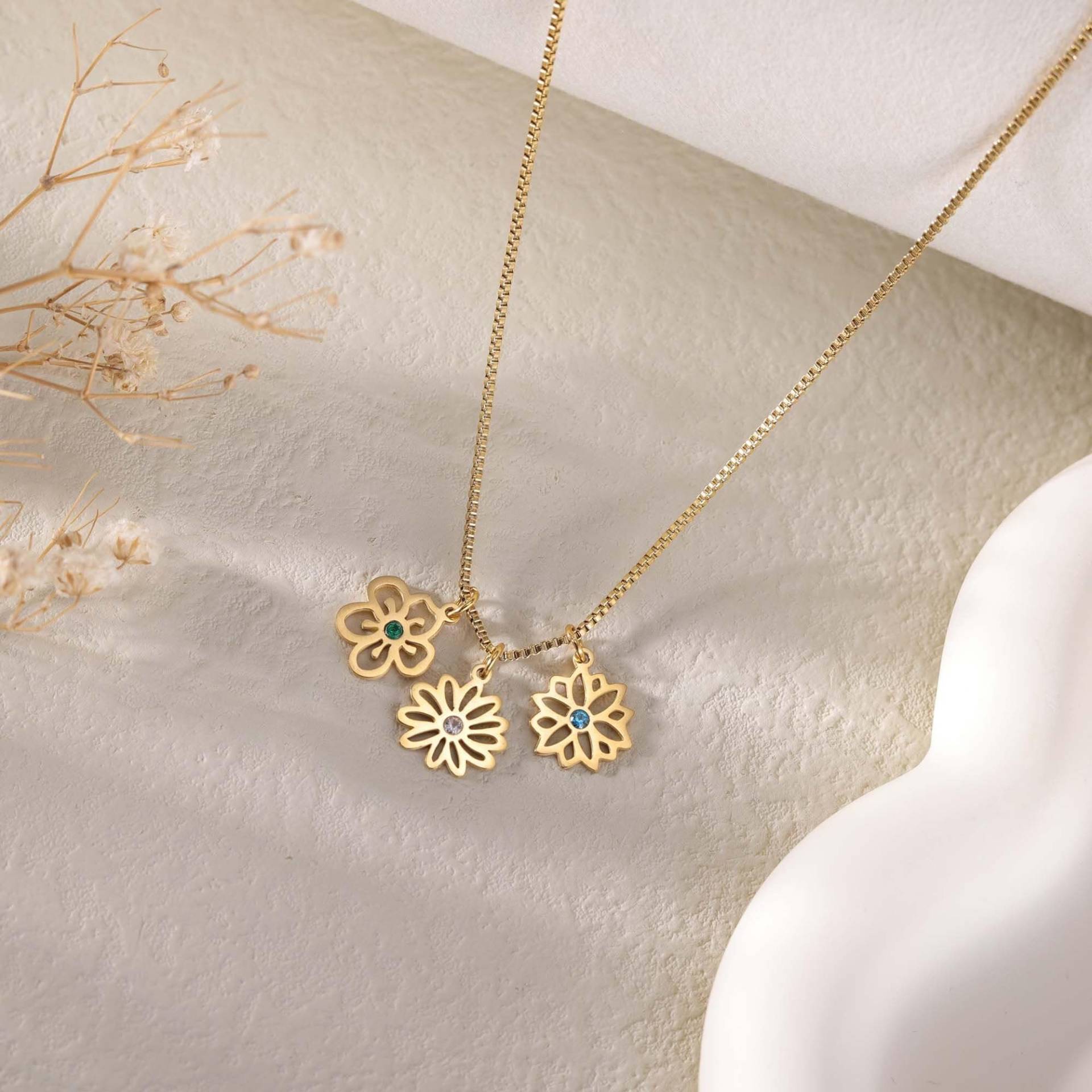 Geburtstagsgeschenke Für Mama Blumenstrauß Blumen Halskette|Geburtsstein Halskette|Brautjungfern Geschenk|Geburtsschmuck|Geschenk Sie von DesignerNameJewelry