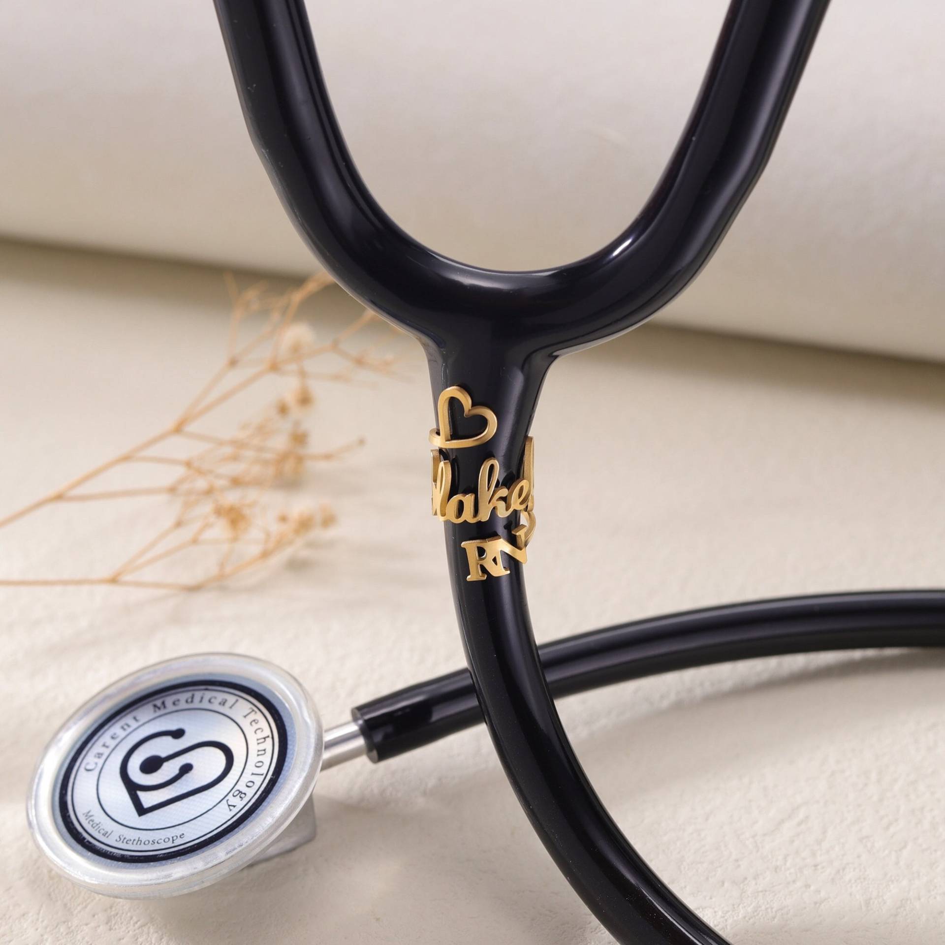 Herz Rn Stethoskop Id Tag|Stethoskop Namensschild Mit Sonnenblume|Benutzerdefinierte Anhänger|Geschenk Für Krankenschwester Abschluss|Rn von DesignerNameJewelry