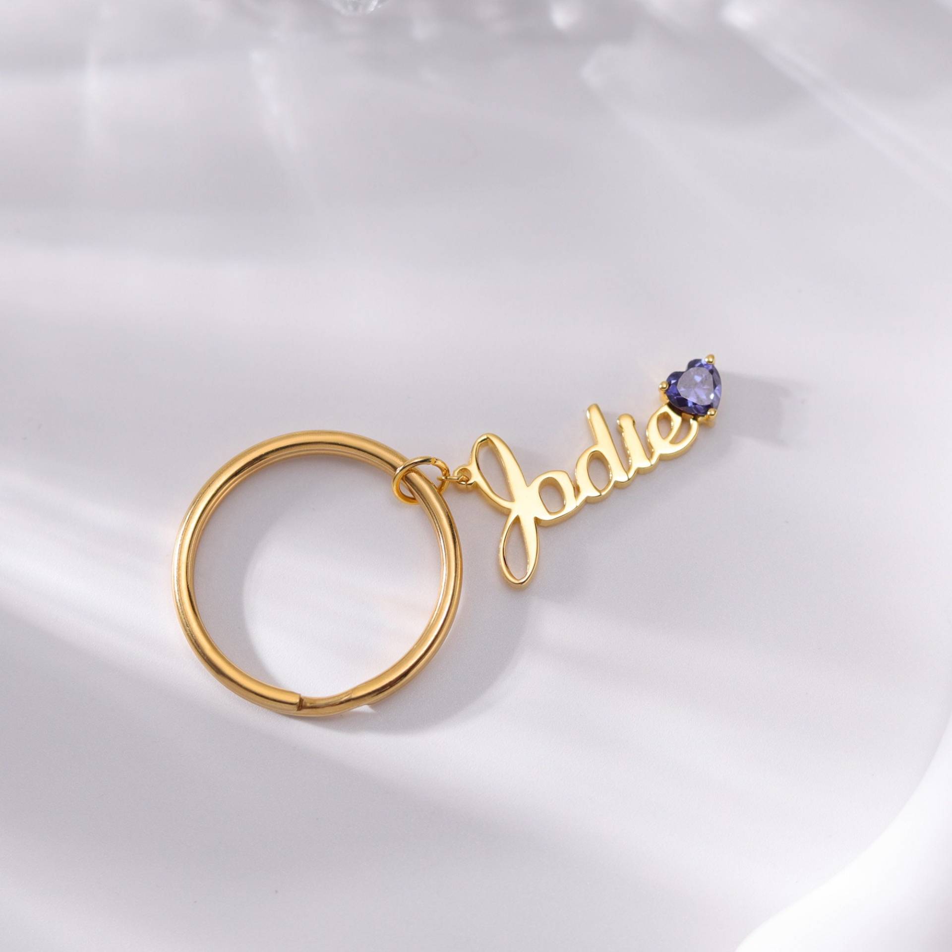 Oma Herz Birthstone Schlüsselbund Geschenk Mit Individuellem Kinder Namen|Mama Schlüsselanhänger Geburtstagsgeschenk|Gravur Neue Baby Geburtstag von DesignerNameJewelry