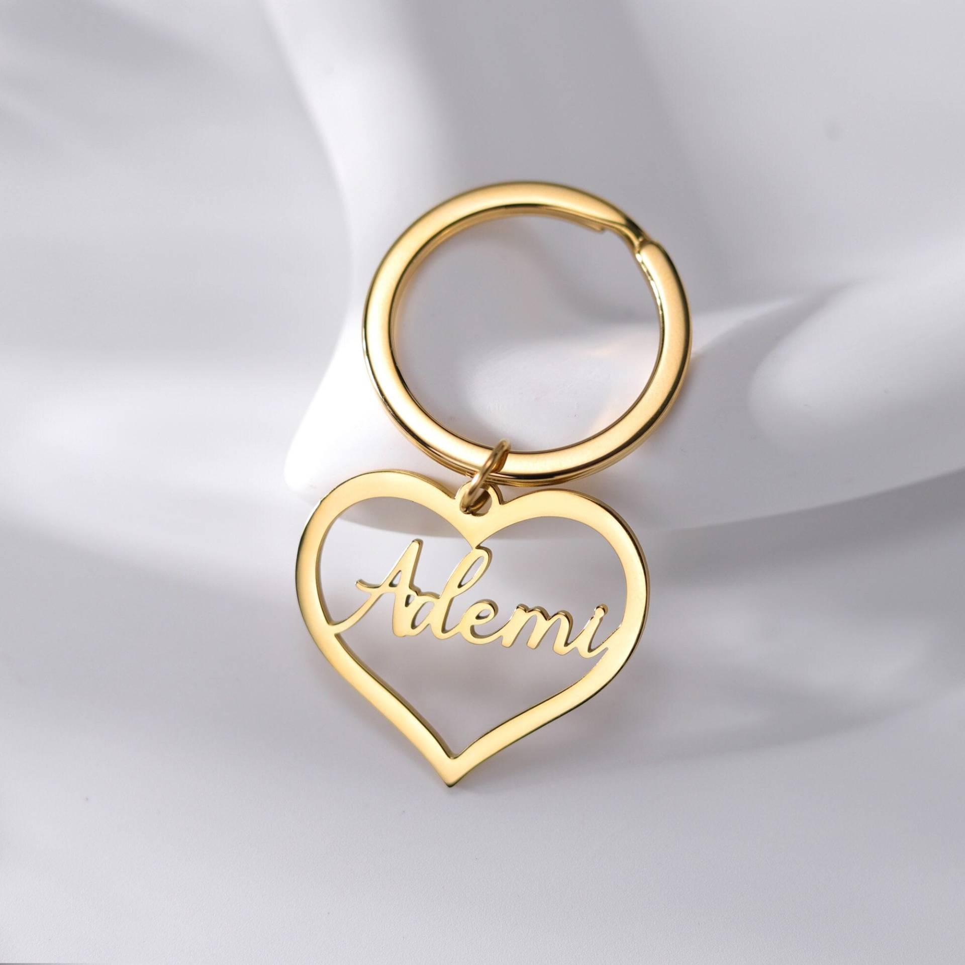 Personalisierte Herz Name Keychain|Personalisierte Schlüsselanhänger|Herz Schlüsselanhänger Mit Name|Kinder Keychain Für Mama|Brautjungfer Geschenk von DesignerNameJewelry