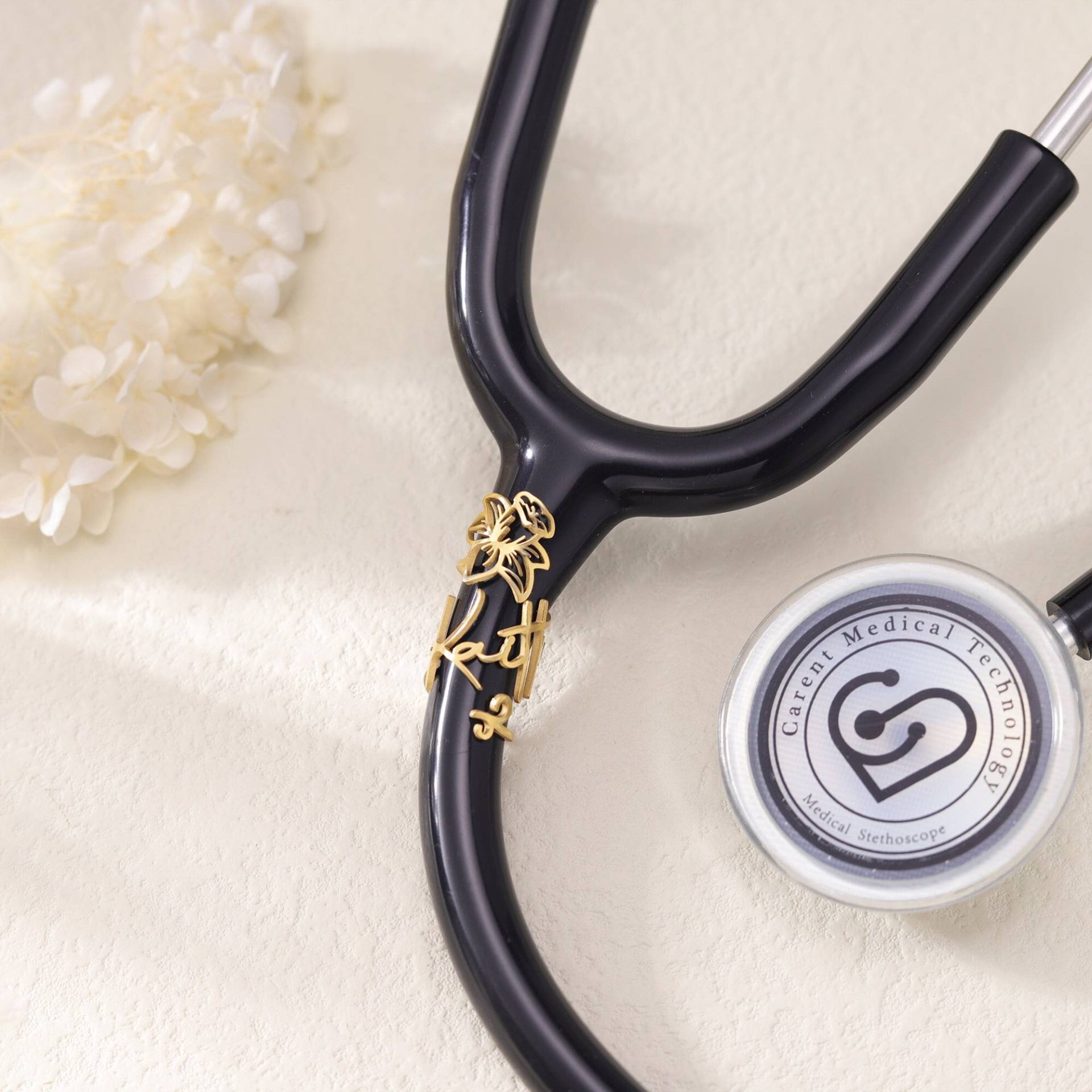 Rn Stethoskop Id Tag|Stethoskop Personalisiertes Namensschild Mit Blume|Stethoskop Anhänger|Geschenk Für Krankenschwester Abschluss|Rn von DesignerNameJewelry