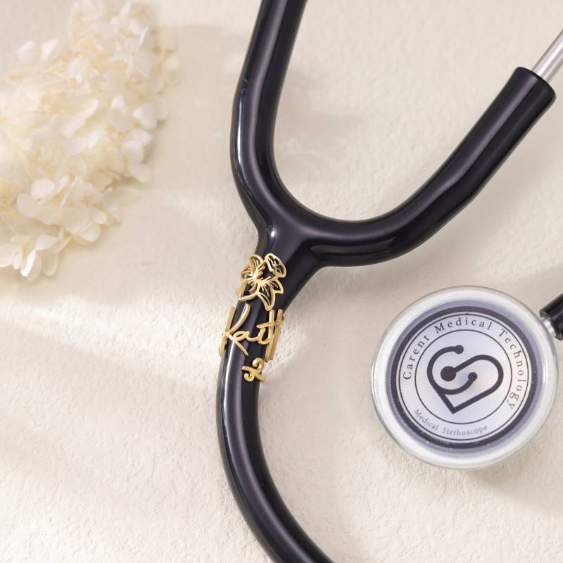 Rn Stethoskop Id Tag|Stethoskop Personalisiertes Namensschild Mit Blume|Stethoskop Anhänger|Geschenk Für Krankenschwester Abschluss|Rn von DesignerNameJewelry