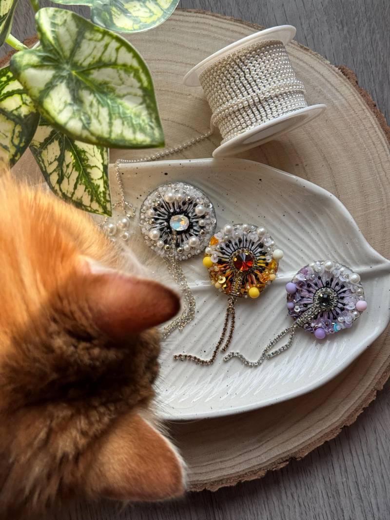 Pusteblumen Brosche Handgemachte Anstecknadel von DesignerRedcat