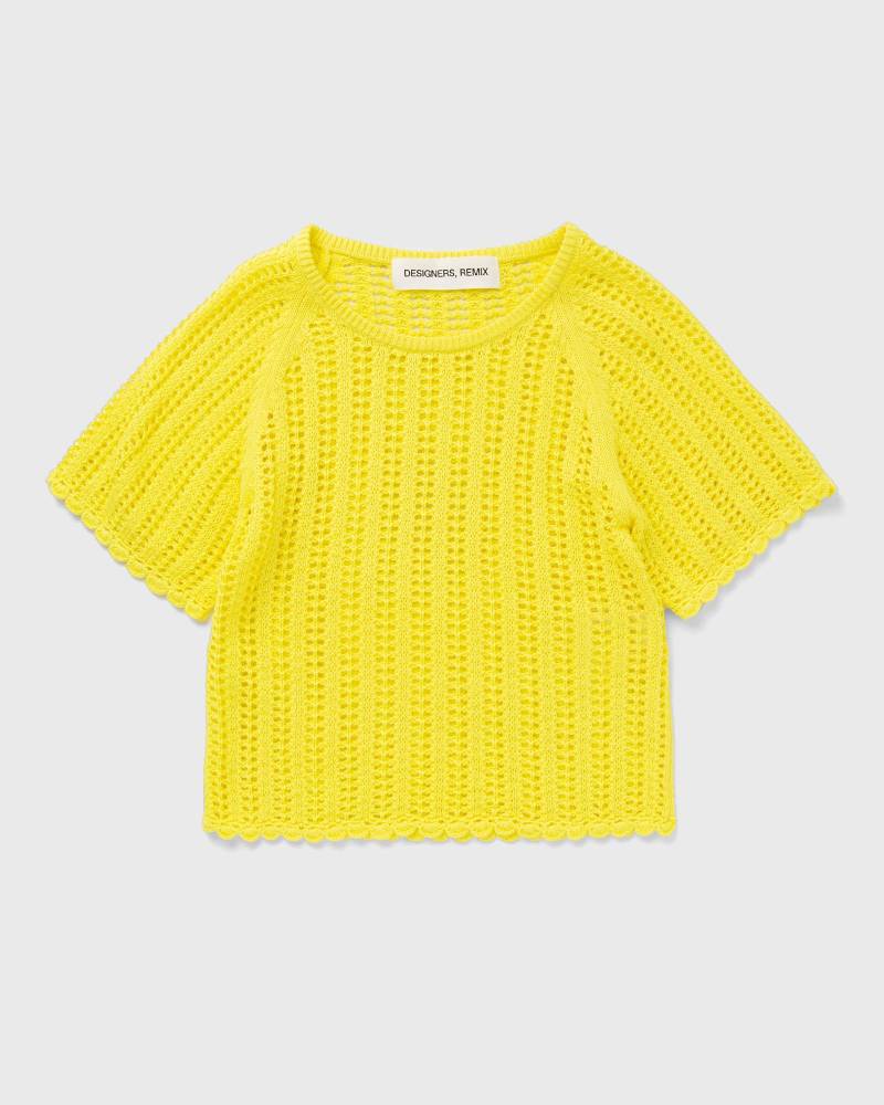 Designers, Remix Taliana Pointelle Top women Shortsleeves yellow in Größe:XS von Designers, Remix