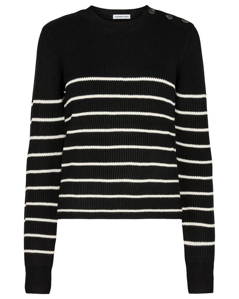 Designers Remix Strickpullover Damen Pullover MANDY MARITIME SWEATER (1-tlg) von Designers Remix