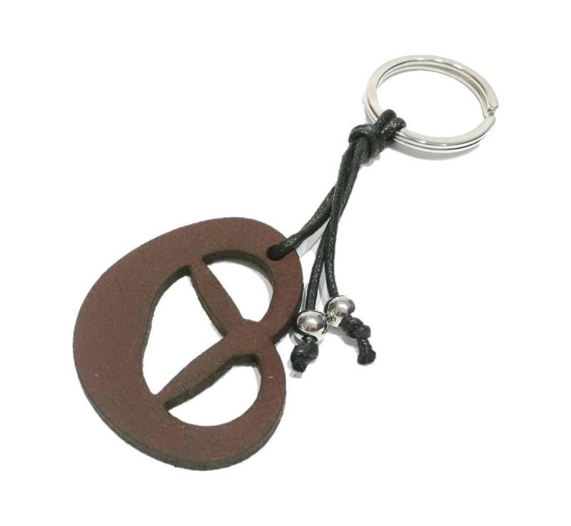 Designimdorf Schlüsselanhänger O 'ZAPFT IS! Schlüsselanhänger aus Wasserbüffelleder BREZN von Designimdorf