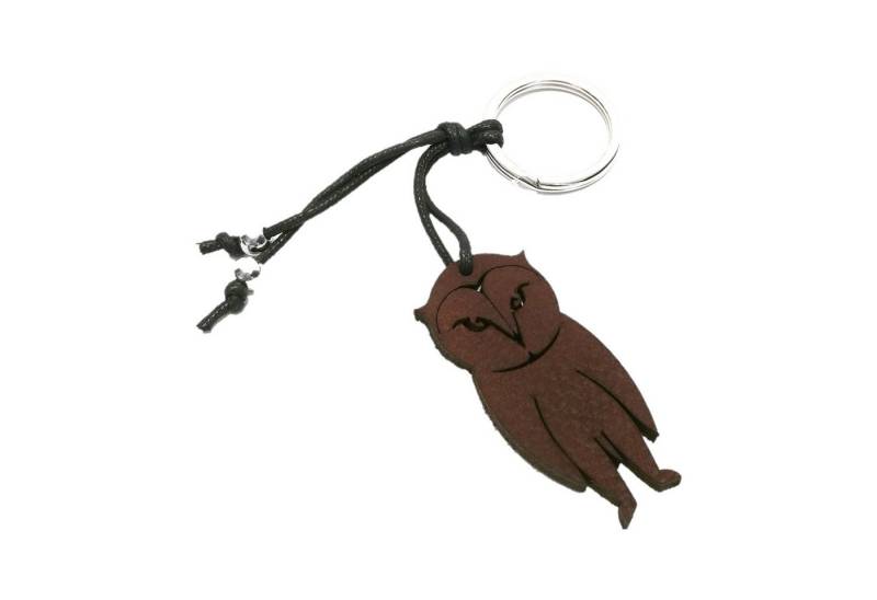 Designimdorf Schlüsselanhänger Schlüsselanhänger aus Wasserbüffelleder SCHLÜSSELEULE von Designimdorf
