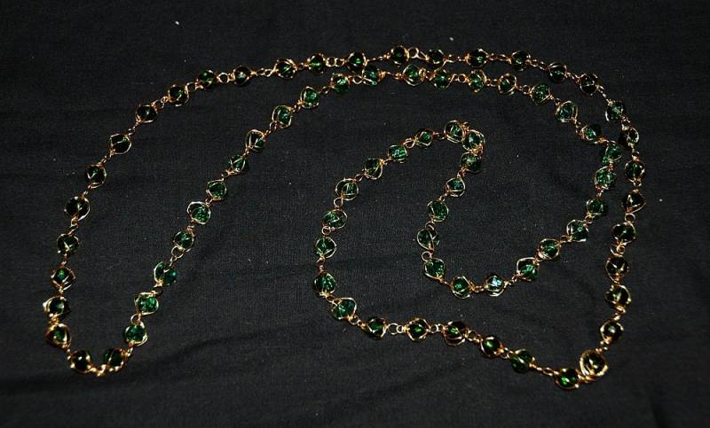 Gold Vergoldet Smaragdgrün Käfig Kristall Halskette von DesigningRoseStore