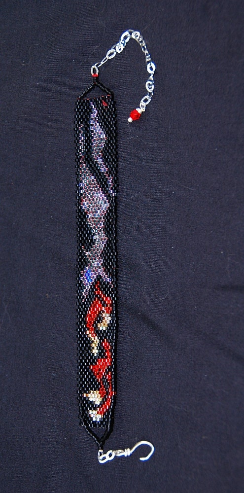 Weiche Blue Fire Megacoaster Atmung Drachen Verstellbare Armband von DesigningRoseStore