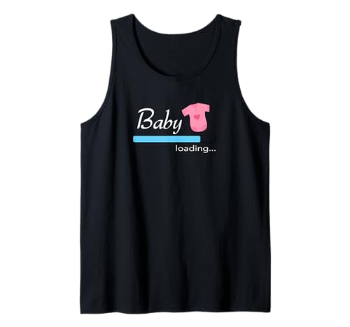 Baby Loading Lustige Schwangerschaftsankündigung Niedliche Enthüllung Tank Top von Designs for Families