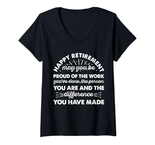 Damen Ruhestandsgeschenke für Frauen Männer Ruhestand Person Geschenke Kostüm T-Shirt mit V-Ausschnitt von Designs for Older Generation X-ers