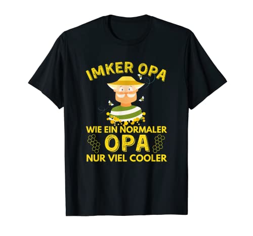 Herren Imker Opa Bienen Imkerei Biene Opa T-Shirt von Designs für Imker & Imkerin - süße Bienchen Liebe