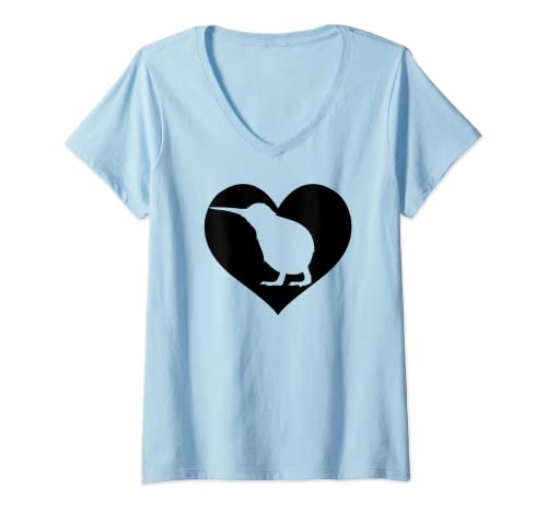 Damen Neuseeland Kiwi Vogel T-Shirt mit V-Ausschnitt Damen Neuseeland Kiwi Vogel T-Shirt mit V-Ausschnitt von Designs für Kiwi Vogel Fans