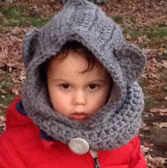 Baylie Bär Kapuzen Gugel Passt Kleinkind Bis Erwachsene von DesignsByDoodles