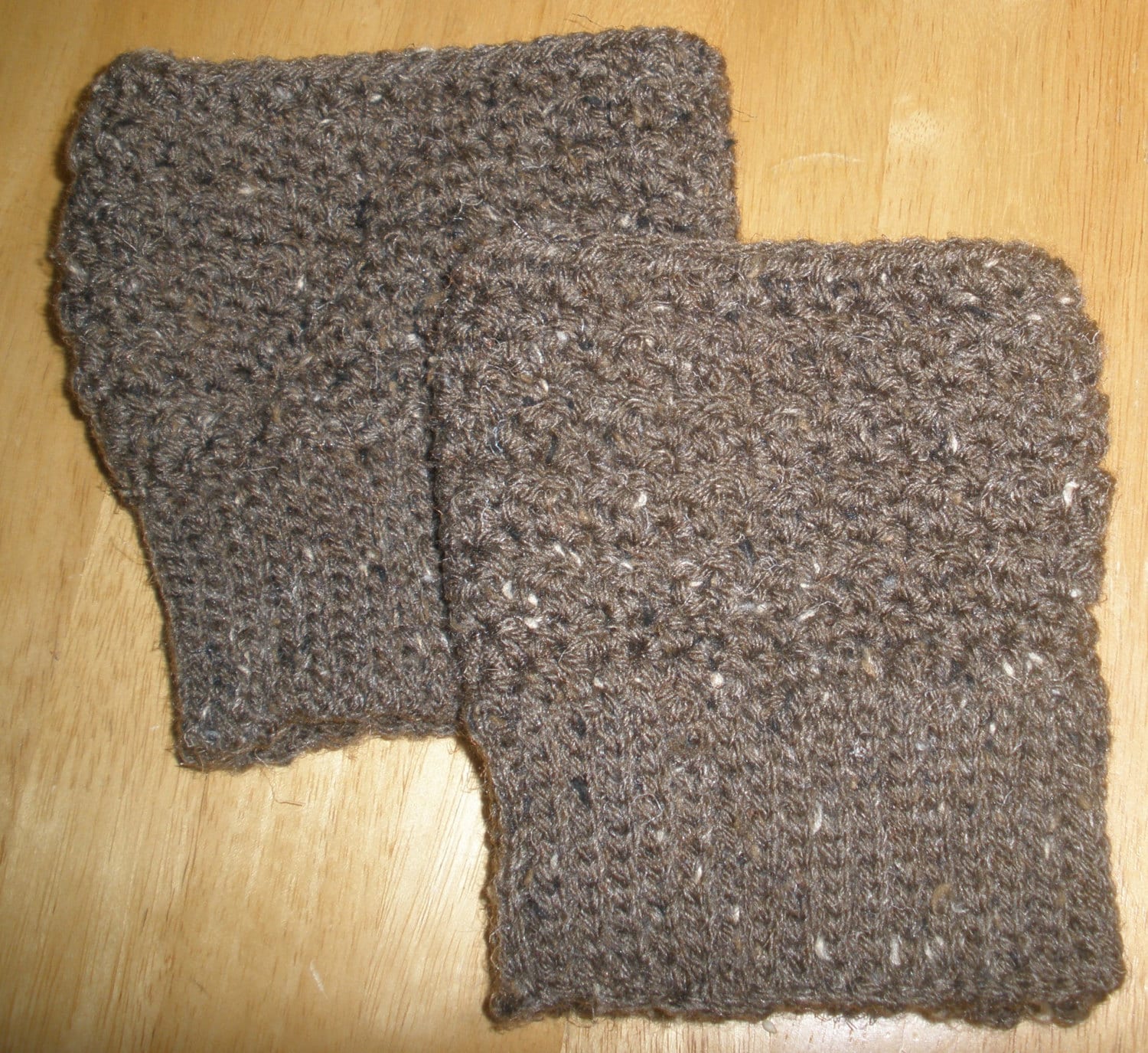 Boot Cuffs - Hand Gehäkelte Braun Tweed von DesignsByDoodles