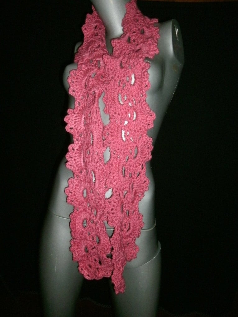 Hand Häkeln Queen Anne Es Lace Schal von DesignsByDoodles