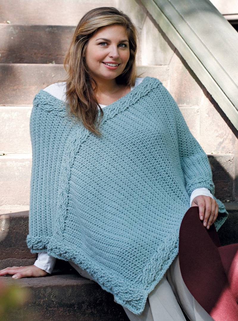 Zopf Gehäkelt Plus Size Poncho von DesignsByDoodles
