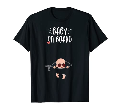 Baby: Baby On Board - Schwangerschaft Sprüche T-Shirt von DesignsByJnk5 Familie