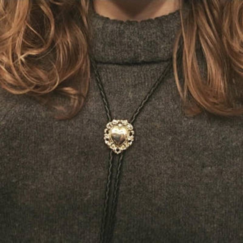 Messing Poliert Antiqued Filigrane Herz Bolo Tie Western Krawatte Boho Halskette Amerika Geschenk Für Männer Frauen Jugendliche Kinder 80160-5 von DesignsByMaral