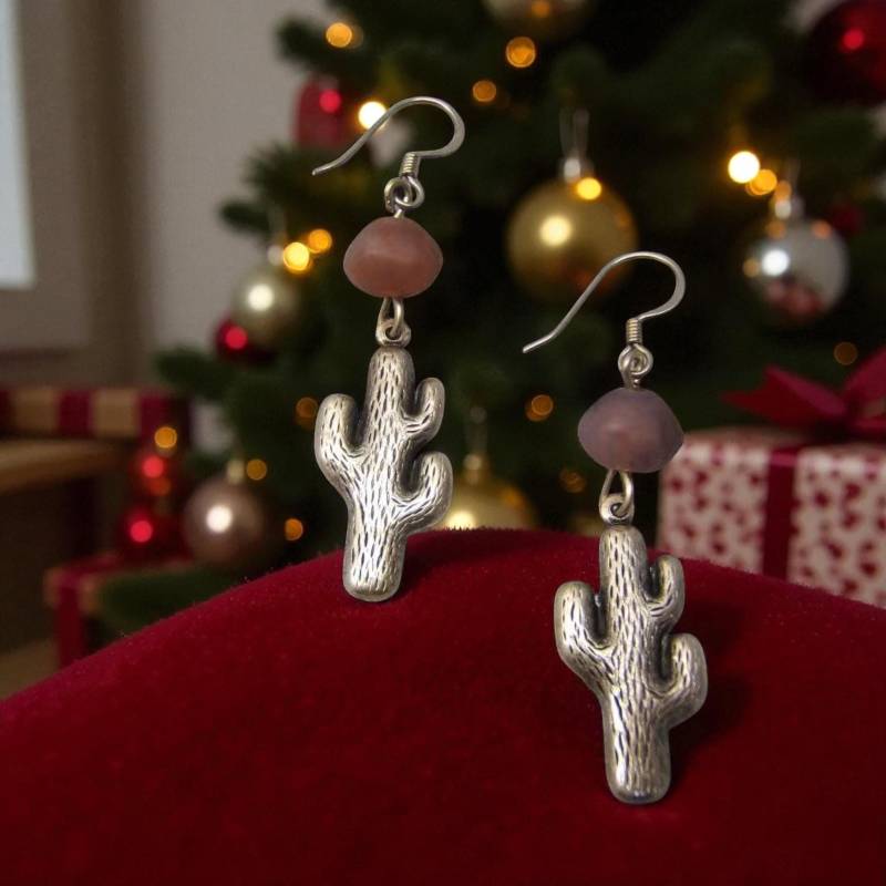 Ohrringe Silber Kaktus Perlen Western Südwestern Cowgirl Schmuck Asst Bead Farben American Made 80411 von DesignsByMaral