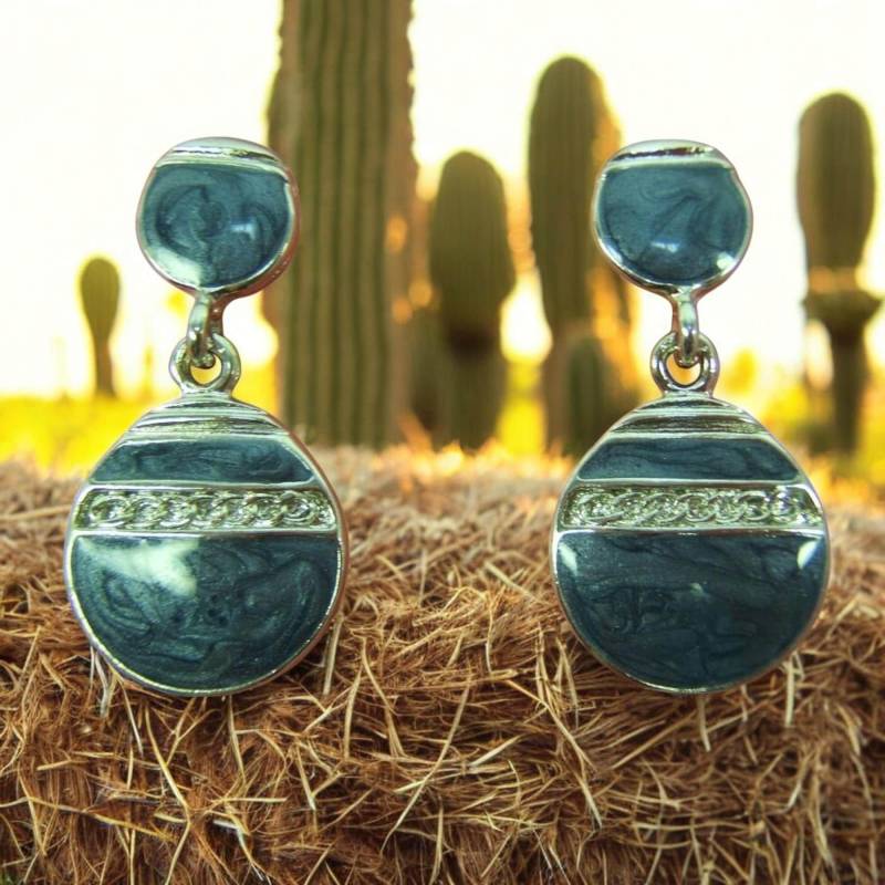 Weihnachtsgeschenk Für Frau Mama Sie Selbst Vintage Silber Denim Ohrring Boho Chic Retro Country Western Schmuck 60290-11 von DesignsByMaral