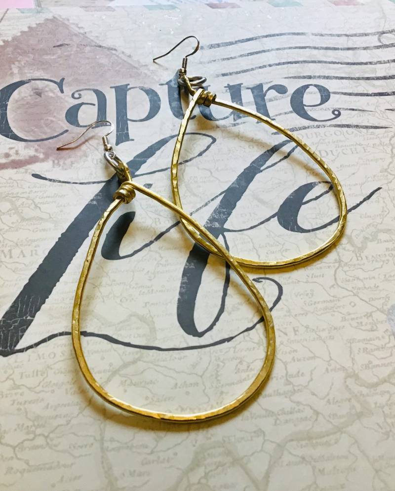 Draht Gewickelt Aluminium Hoop Ohrringe Sterling Silber Ohr von DesignsByMuriel