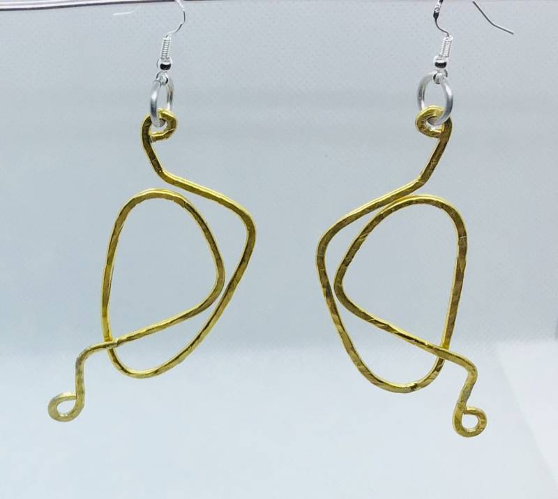 Twist Aluminium Ohrringe Draht Gewickelt Sterling Silber Ohr von DesignsByMuriel