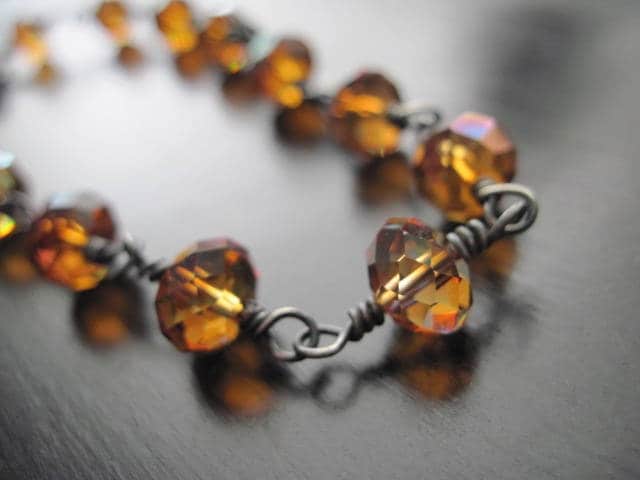 Swarovski Kristall Armband, Silber, Altsilber, Draht Umwickelt von DesignsByTahra