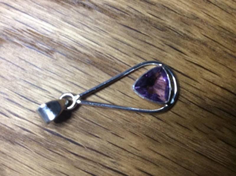 Amethyst Silber Anhänger Halskette von DesignsOnBenbecula2