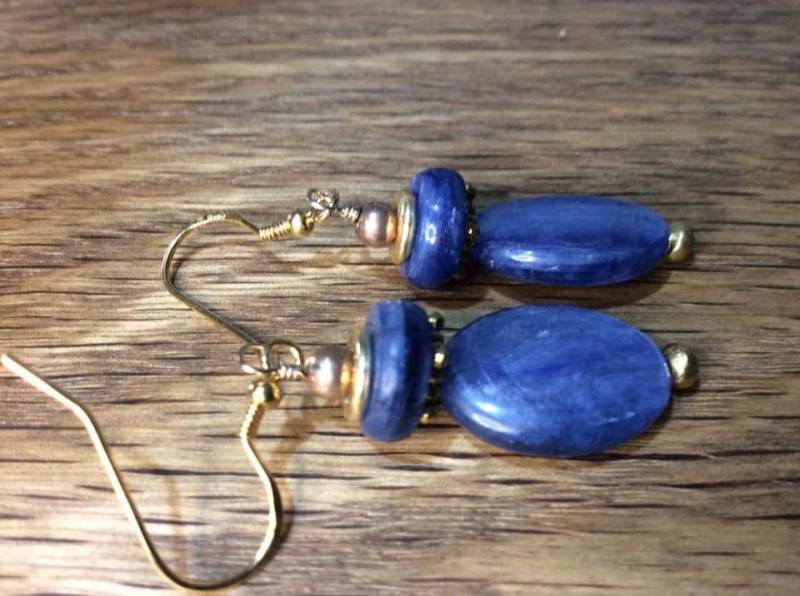 Kyanit Thai Karen Gold Vermeil Ohrringe Kyanit Thai Karen Gold Vermeil Ohrringe von DesignsOnBenbecula2