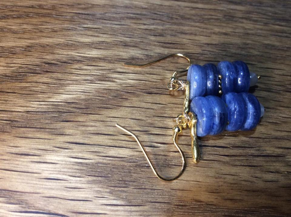 Kyanit Thai Karen Gold Vermeil Ohrringe Kyanit Thai Karen Gold Vermeil Ohrringe von DesignsOnBenbecula2