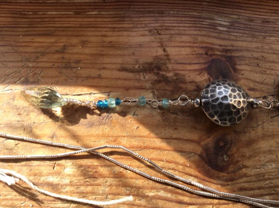 Prasiolith Silber Thai Karen Kette Prasiolith Silber Thai Karen Kette von DesignsOnBenbecula2