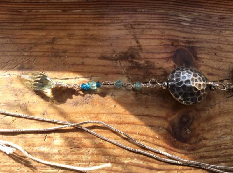 Prasiolith Silber Thai Karen Kette Prasiolith Silber Thai Karen Kette von DesignsOnBenbecula2