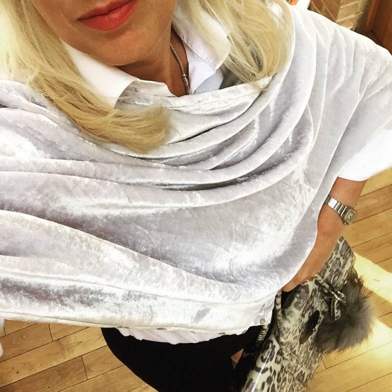 Poncho 4 in 1 Luxus Samt Mit Seide Gefüttert von DesignsToBe