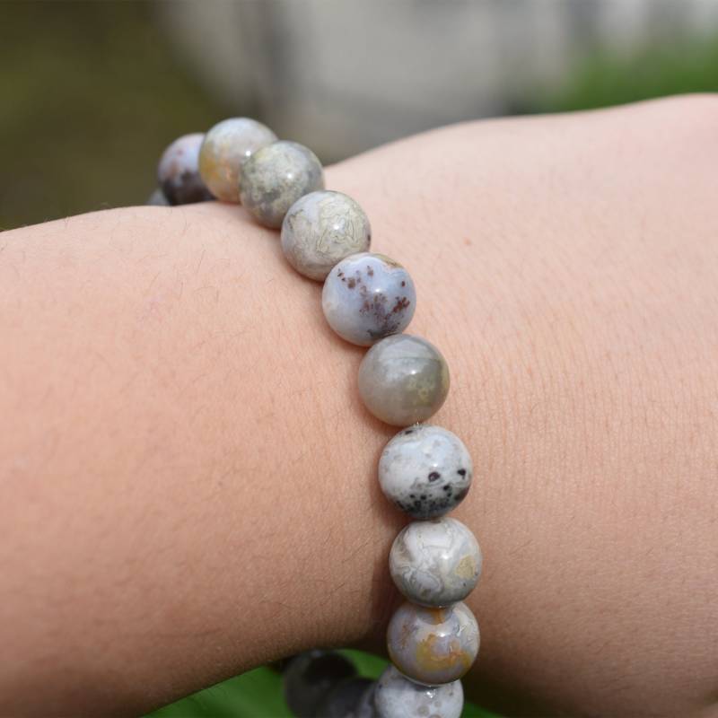 Echtes Maifanit Perlenarmband | 10 Mm Echte Perlen Perlenarmbänder Echter von DesignsbyCaitlynMary