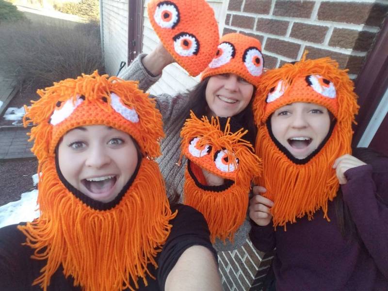 Rocky Hat Philadelphia Flyers Maskottchen Mit Abnehmbarem Bart von DesignsbyDaniellemb