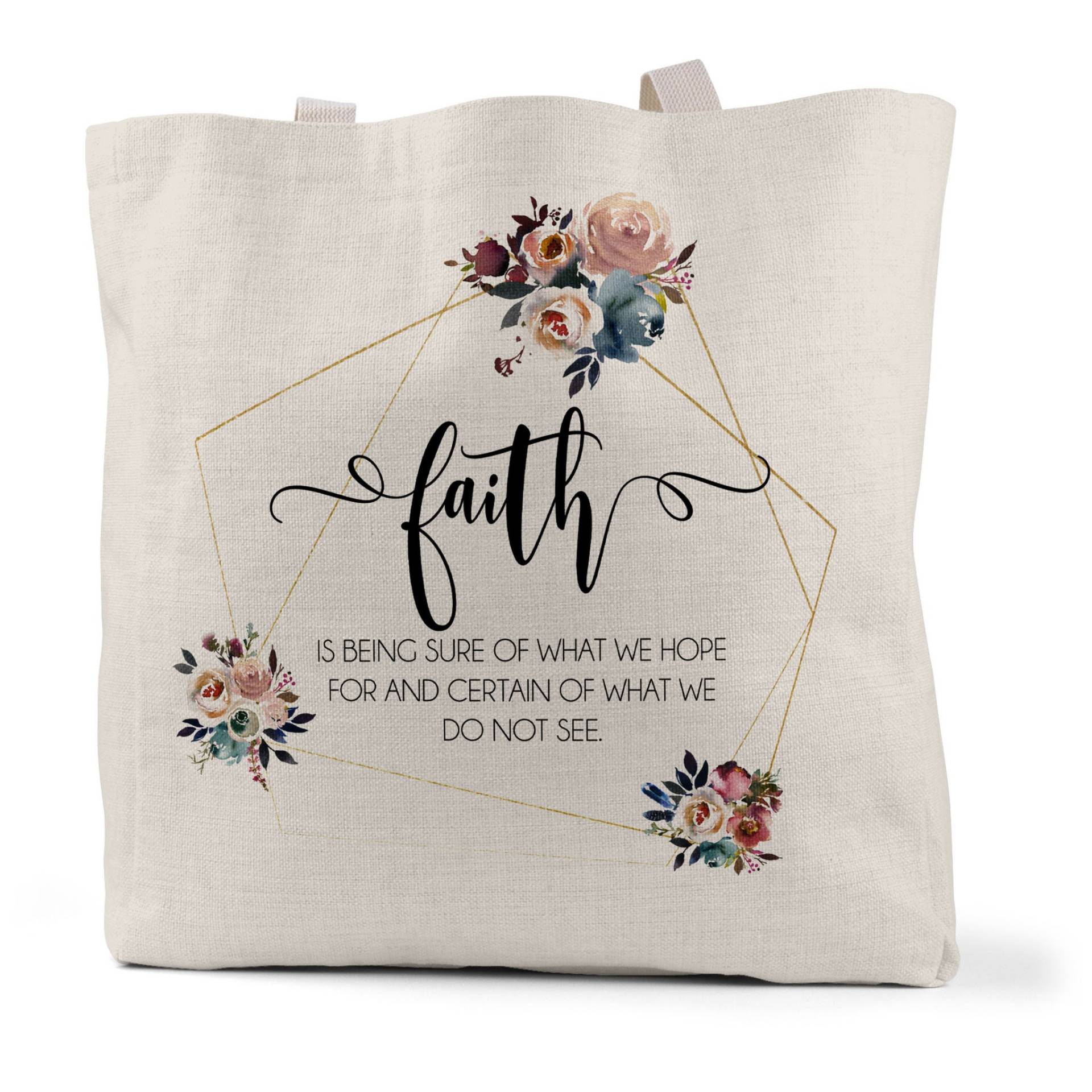 Christliche Tote Bag, Chemo Behandlungstasche, Hebräer 111 Bibel Buch Tasche, Schrifttasche, Große Journal Jesus, Glaube C-Scr026 von DesignsbyLindaNeeToo